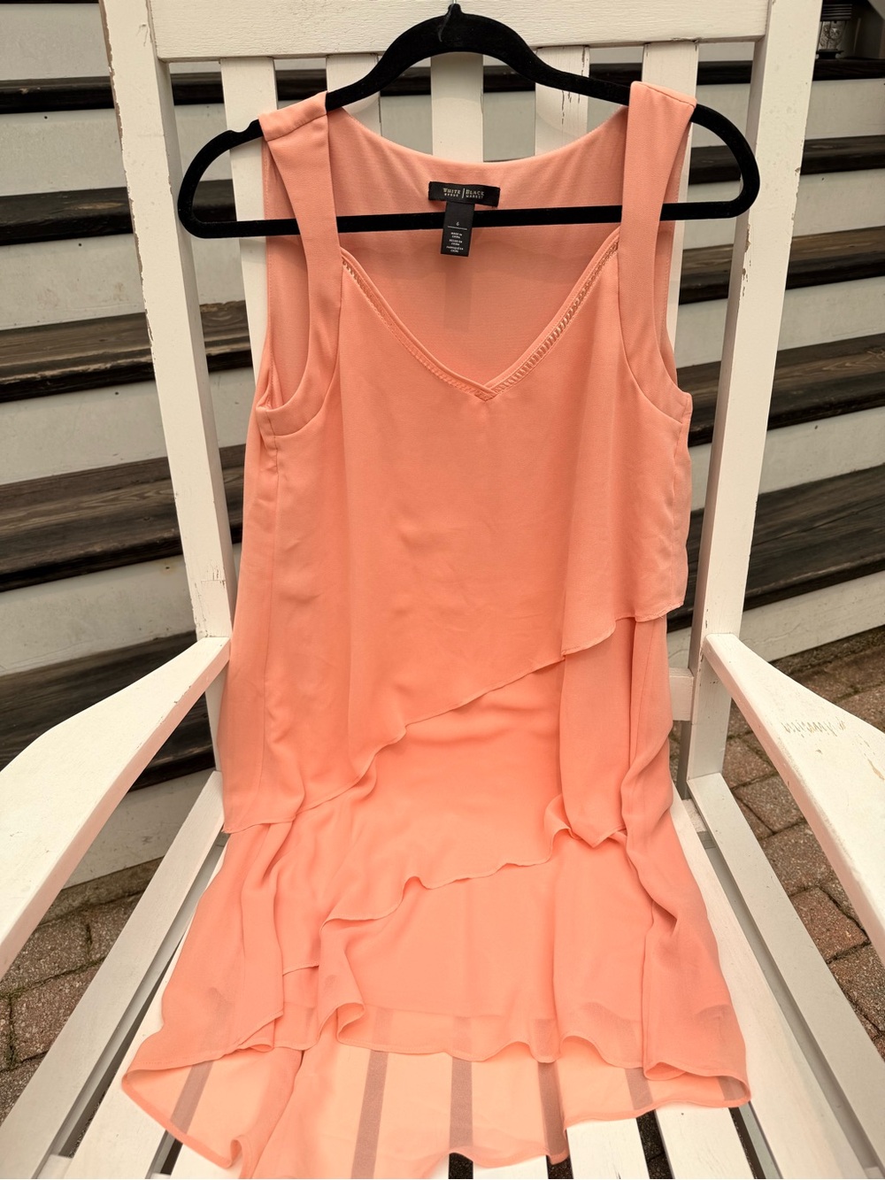 ☀️White House Black Market Tiered Shift Dress 6
